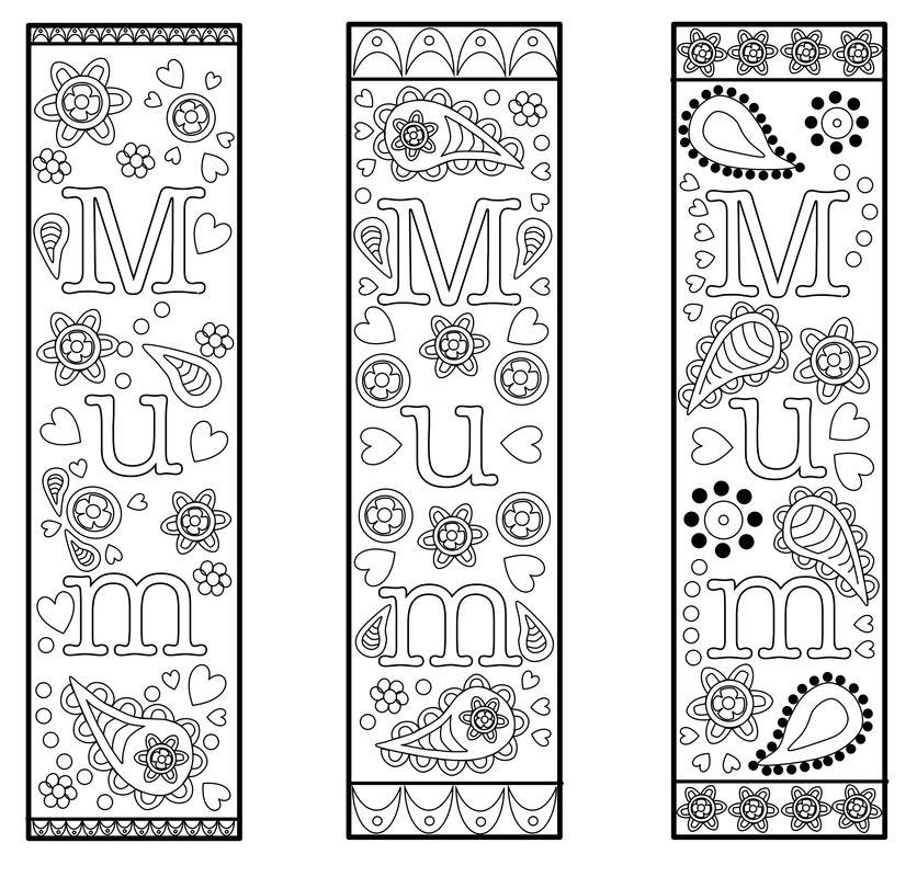 Free Printable Bookmark Template For Mothers Day Or