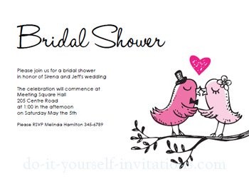 Free Printable Bridal Shower Invitations Wedding
