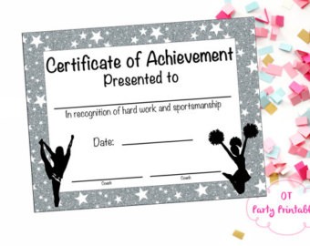 Free Printable Cheerleading Certificate Templates New Design
