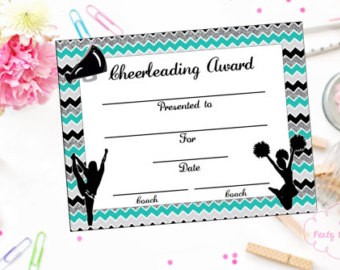Free Printable Cheerleading Certificate Templates New Design Instant
