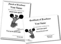 Free Printable Cheerleading Certificates Certificate Ideas