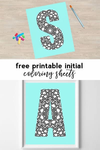 Free Printable Coloring Sheets All 26 Initials Available