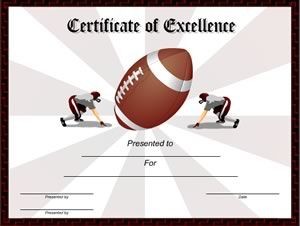 Free Printable Football Award Certificate Template Certificates