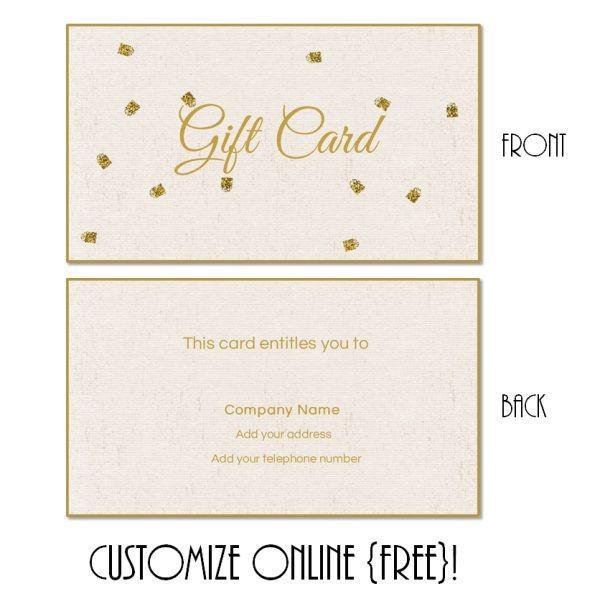 Free Printable Gift Card Templates That Can Be Customized Online Samples