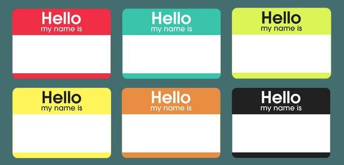 Free Printable Hello My Name Is Color Nametags Things I Want Badge Template