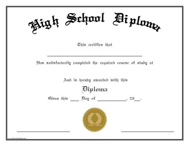 Free Printable High School Diploma All Homeschool