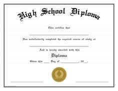 Free Printable High School Diploma Template Huge Collection Of