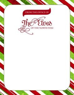 Free Printable Letterhead For Your Elf On The Shelf Christmas In