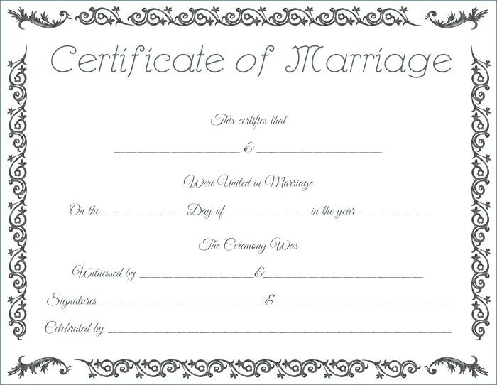 Free Printable Marriage Certificate Template Royal Wedding License