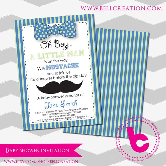 Free Printable Mustache Baby Shower S Templates Archives