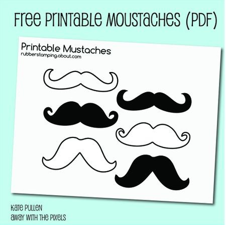 Free Printable Mustache