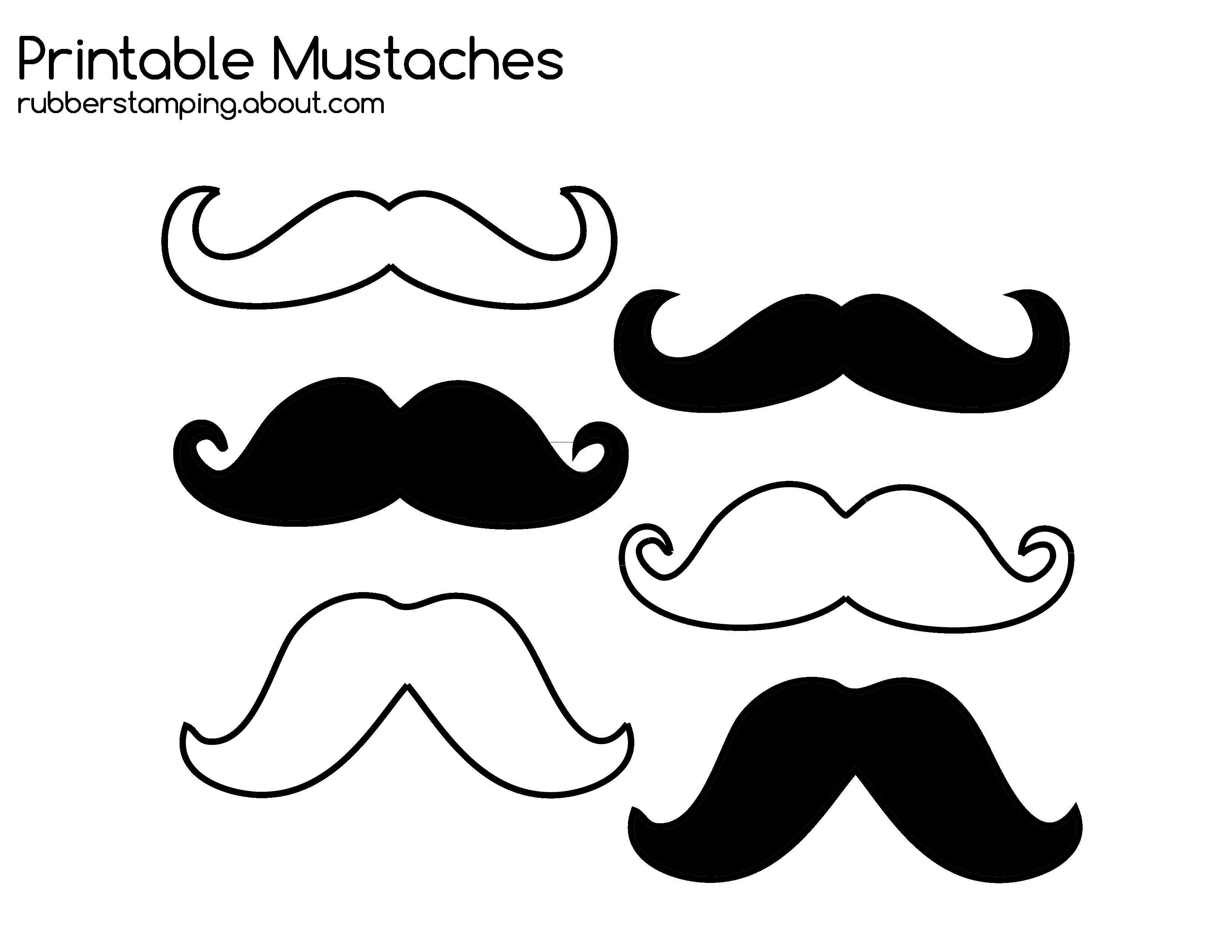 Free Printable Mustache Images For Your Craft Projects DIY