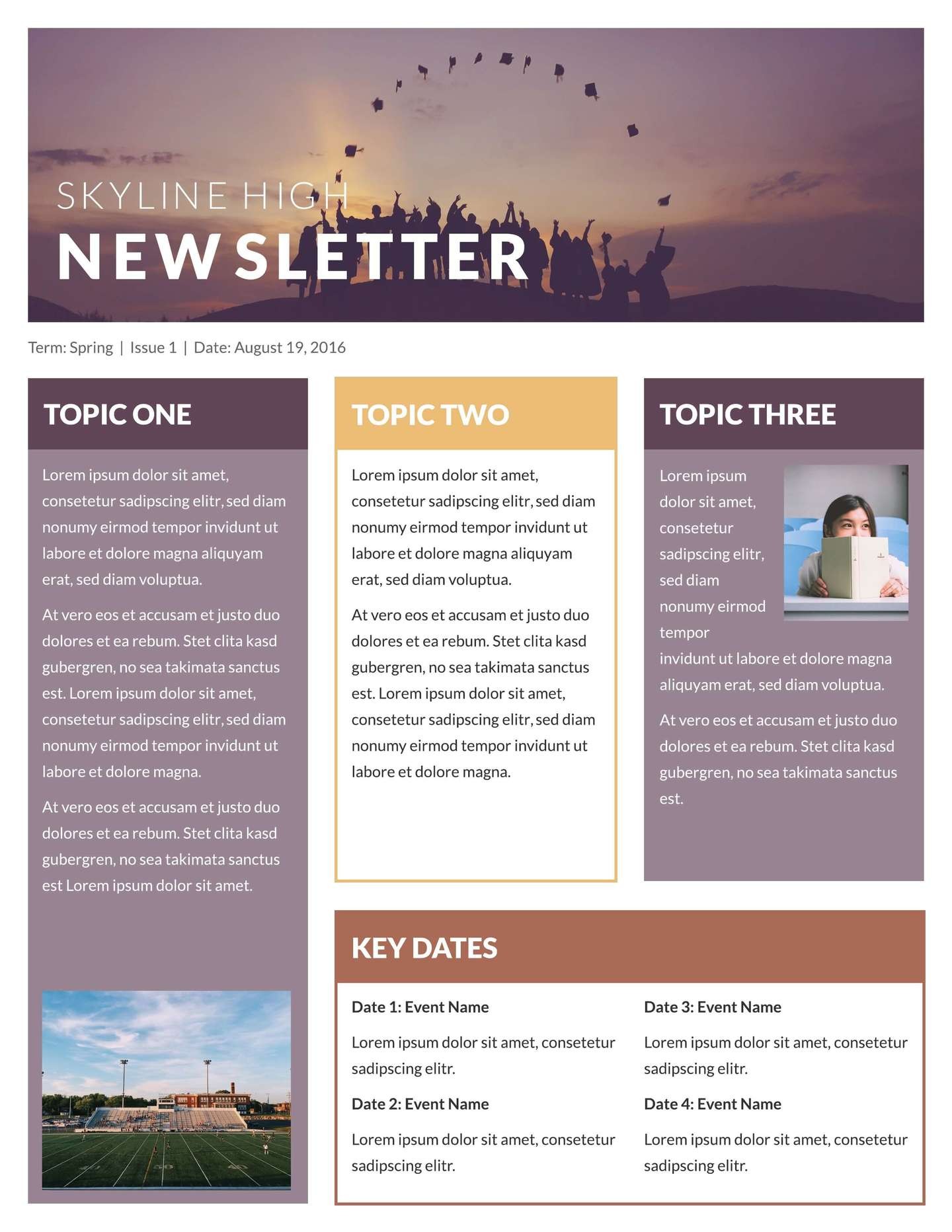 Free Printable Newsletter Templates Email Examples Business