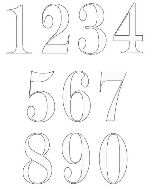 Free Printable Number Templates Coloring Pages Kids 2018