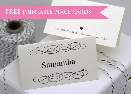 Free Printable Place Cards Little Flamingo Card Template