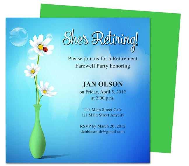 Free Printable Retirement Party Invitations S Invitation