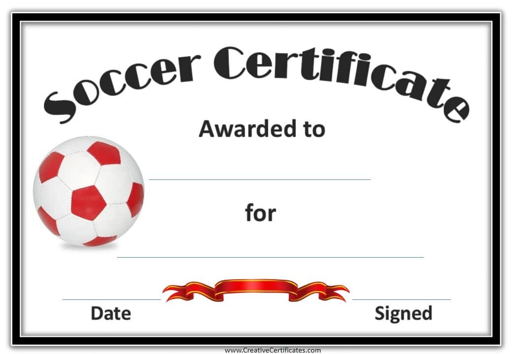 Free Printable Soccer Certificate Templates Football Certificates