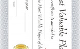 Free Printable Sports Certificate MVP Soccer 2 Certificates