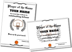 Free Printable Sports Certificates And
