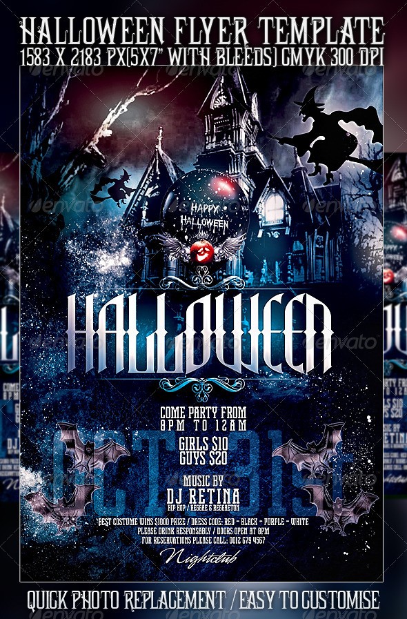 Free Psd Flyer Templates Halloween Template Mexelina Download