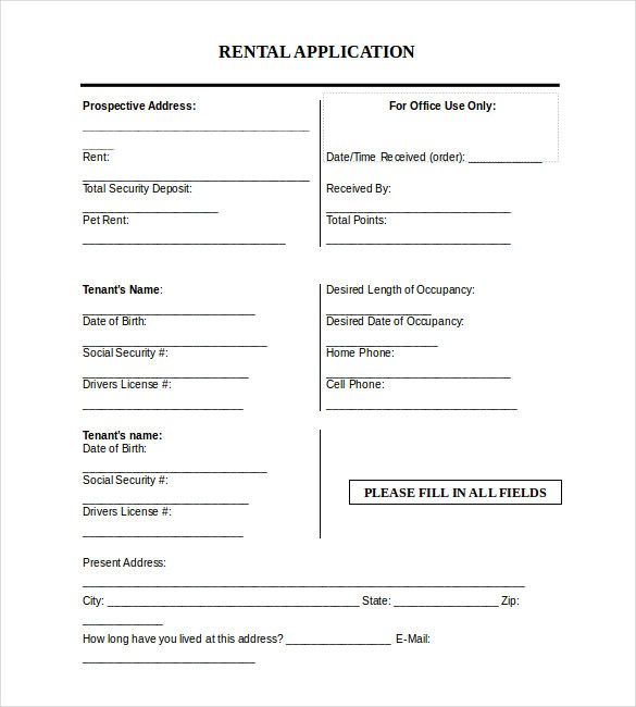 Free Rental Lease Application Forms Ez Landlord House Editable Ezlandlordforms