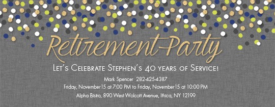 Free Retirement And Farewell Party Invitations Evite Com Invitation