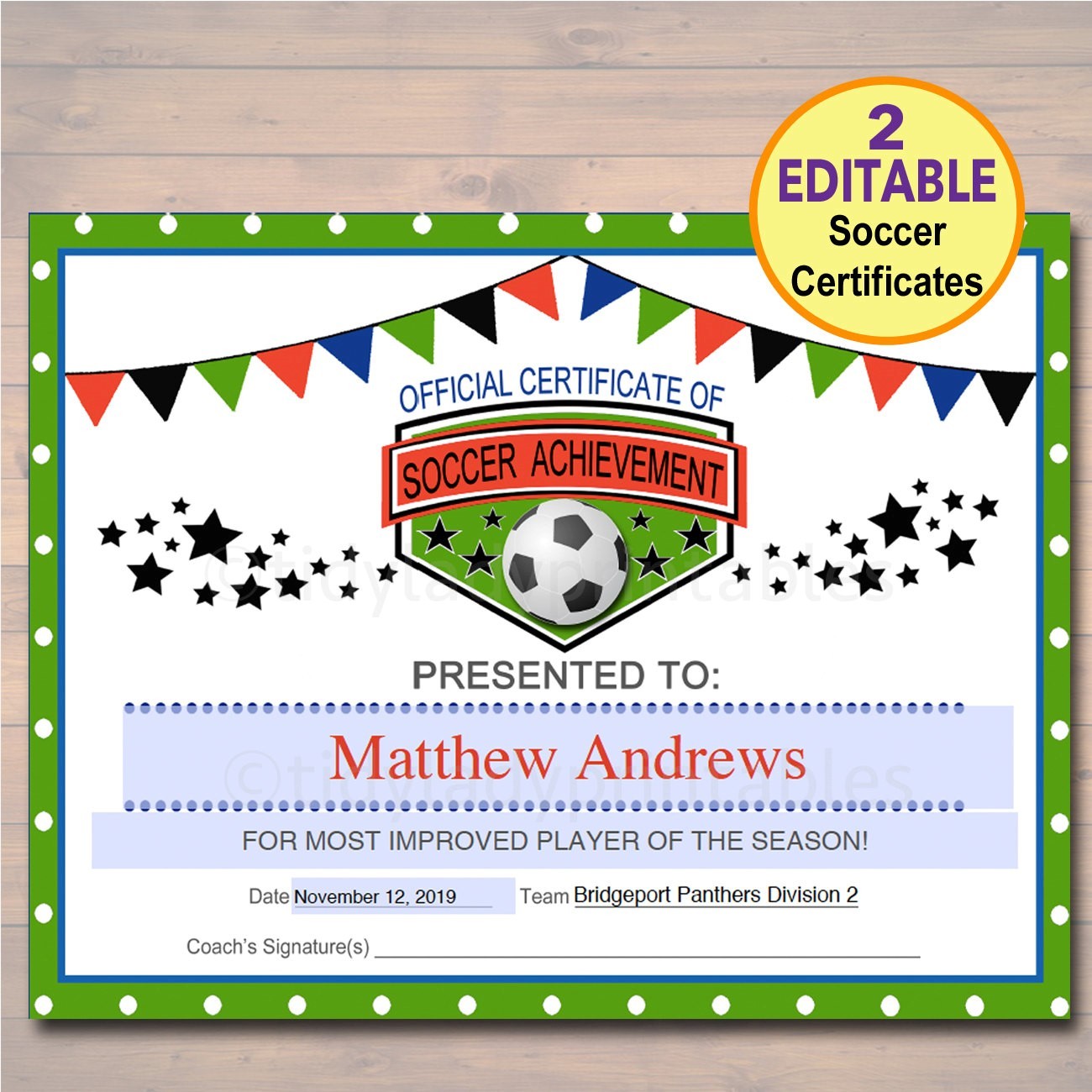 Free Soccer Certificate Templates For Word Sample Incredible Ideas