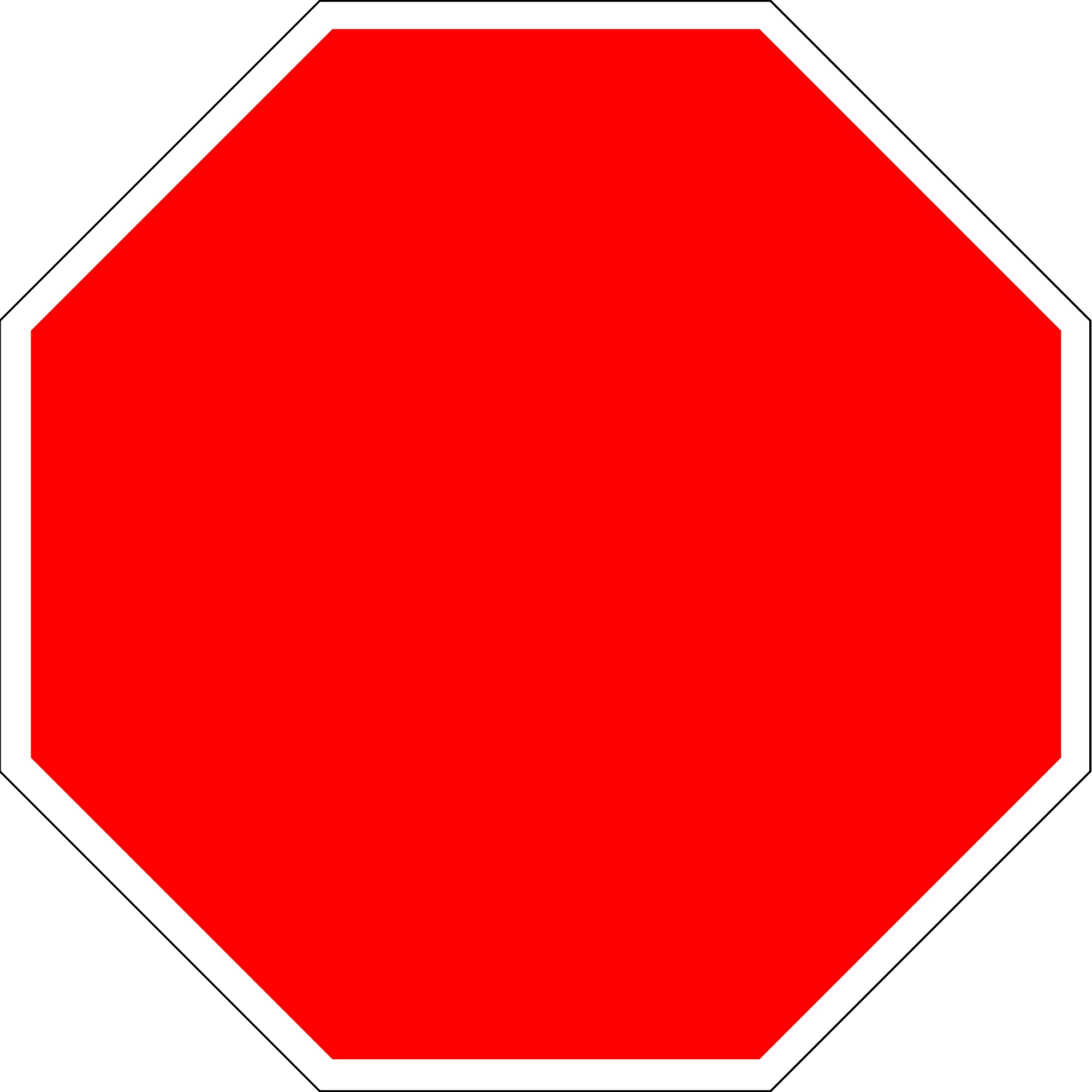 Free Stop Sign Outline Download Clip Art On