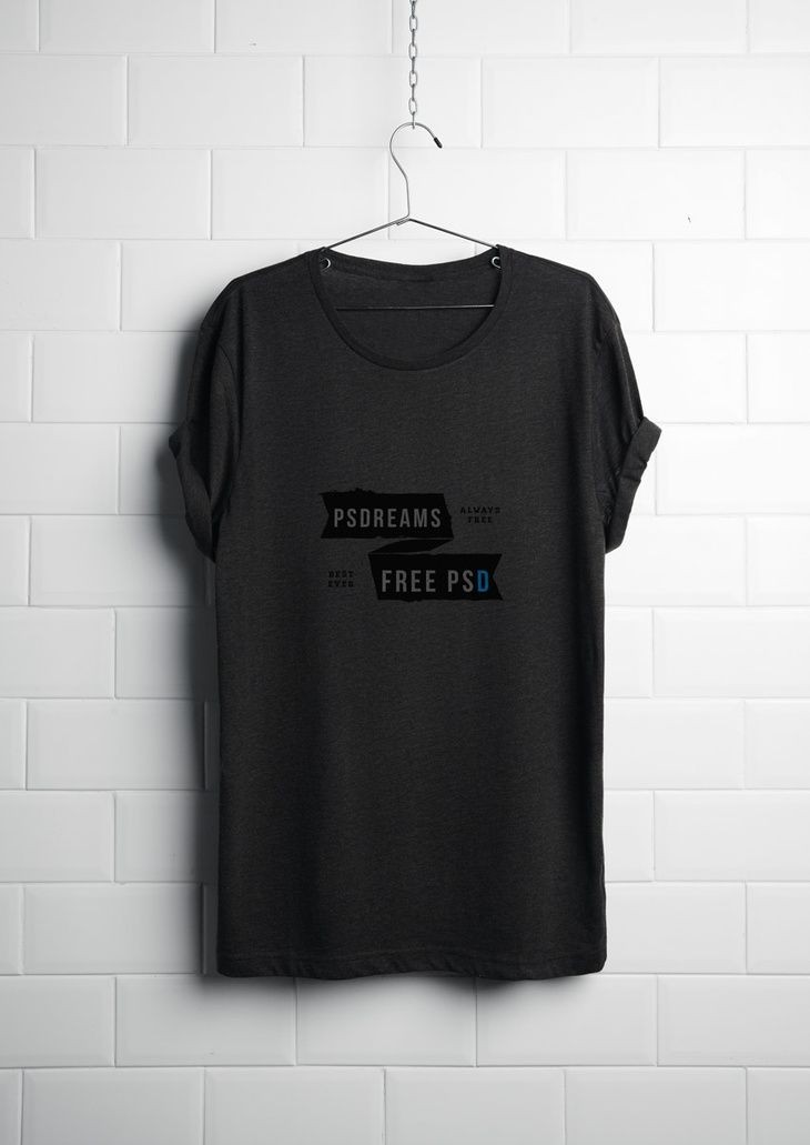 Free T Shirt Mockup PSD Mock Ups Pinterest Templates
