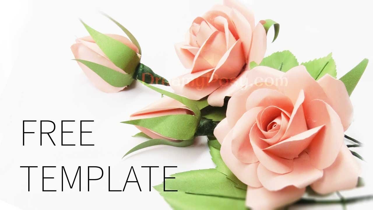 FREE Template How To Make Paper Rose YouTube Free