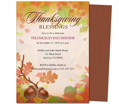 Free Thanksgiving Templates For Word Design Inspiration Invitation