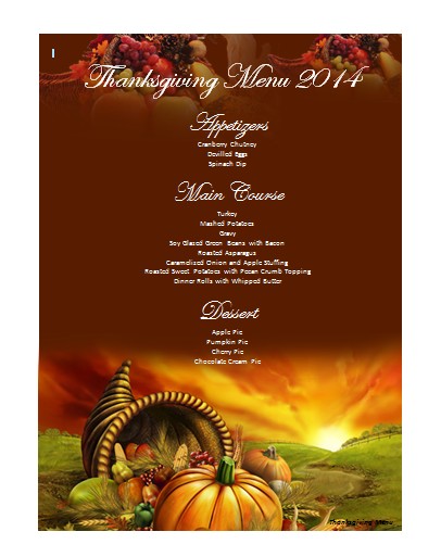 Free Thanksgiving Templates For Word Photo In