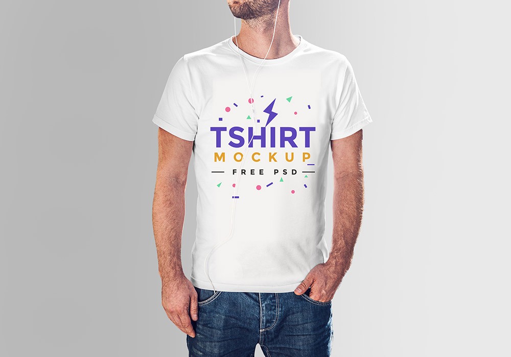 Free Tshirt Mockup PSD GraphicsFuel T Shirt