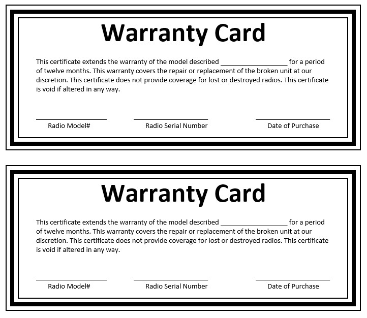 Free Warranty Letter Template