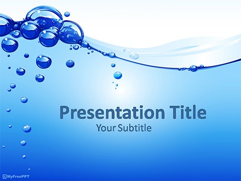 Free Water Wave PowerPoint Templates MyFreePPT Com Ppt Template