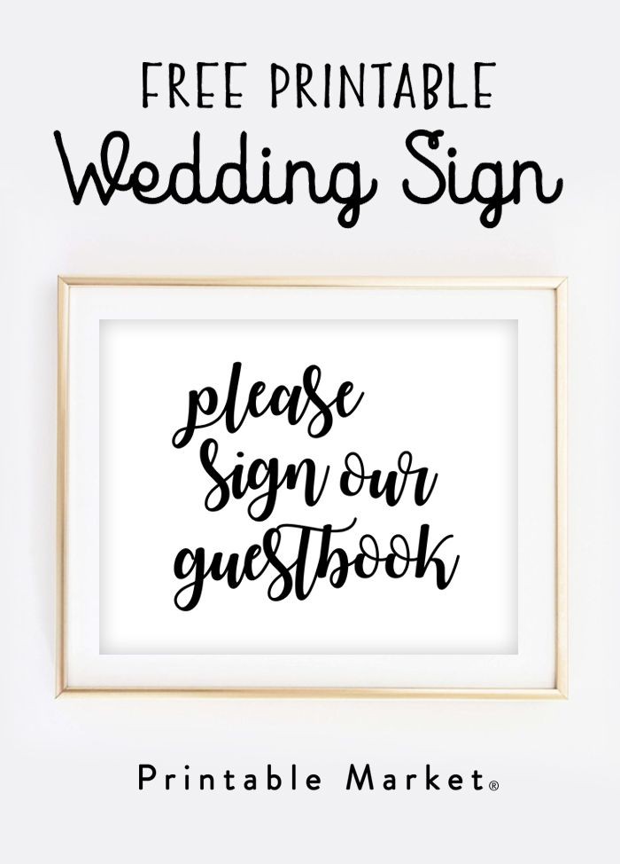 Free Wedding Sign Printable Please Our Guestbook Lauren