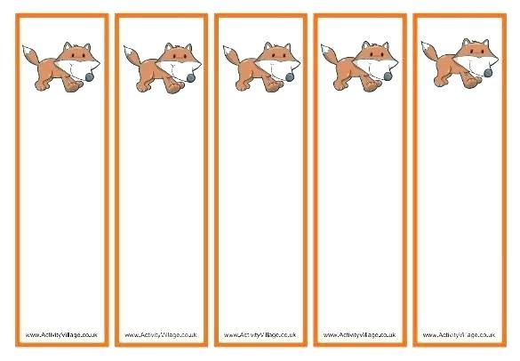 Free Word Blank Bookmark Template With Bookmarks Printable Sample