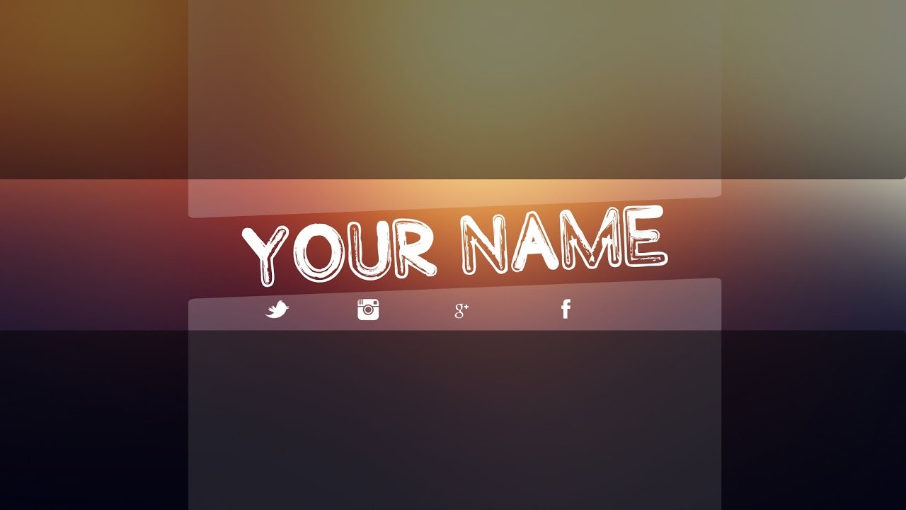 Free Youtube Banner Template PSD New 2014 Direct Download