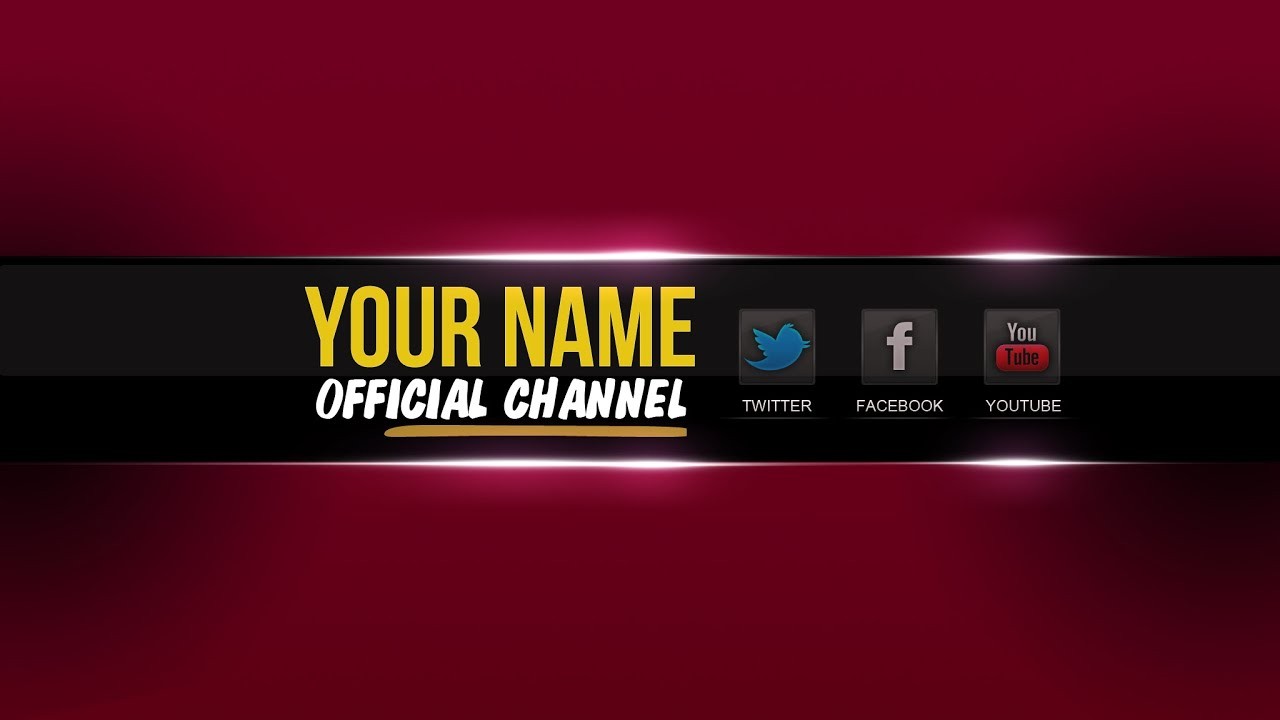 Free Youtube Banner Template PSD New 2015 Direct Download