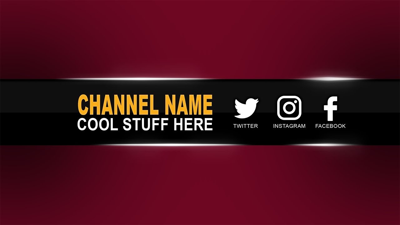 Free Youtube Cover Template Rose Red PSD Download