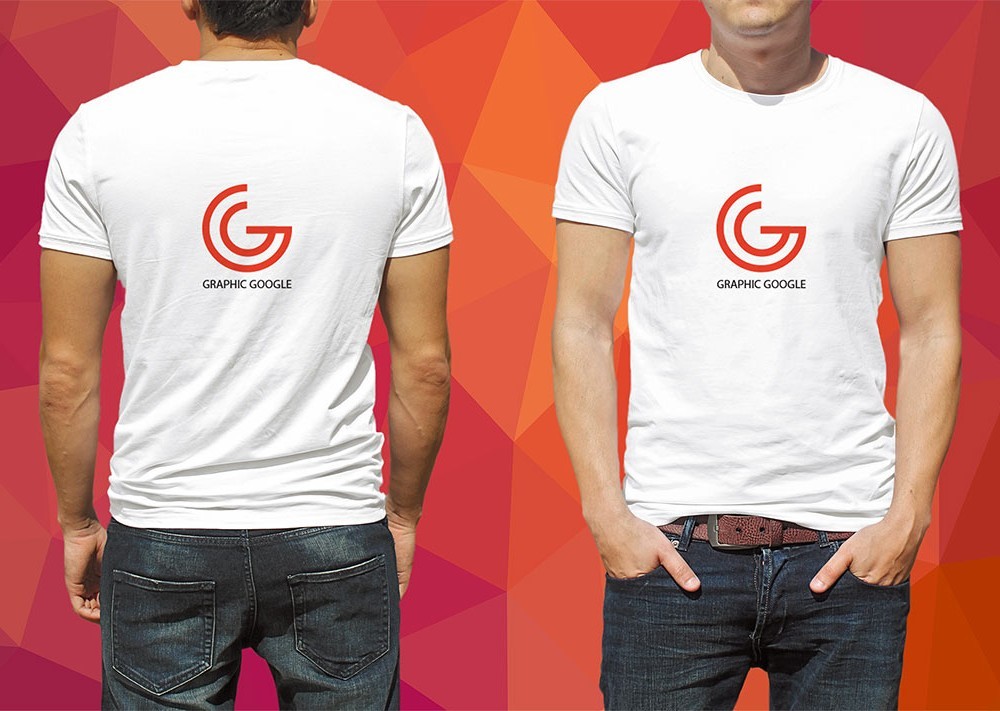 Front And Back Male T Shirt Mockup