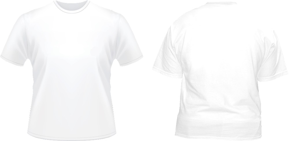 Front Back White Tshirt Template PSD Official PSDs T Shirt And