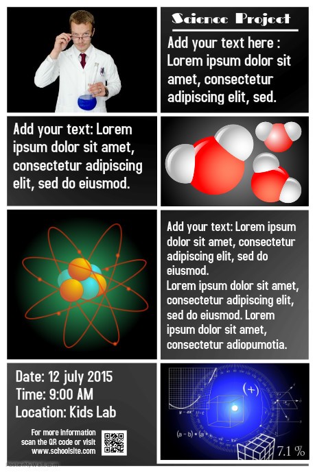 Fully Editable Science Poster Topics Physics And Chemistry Template