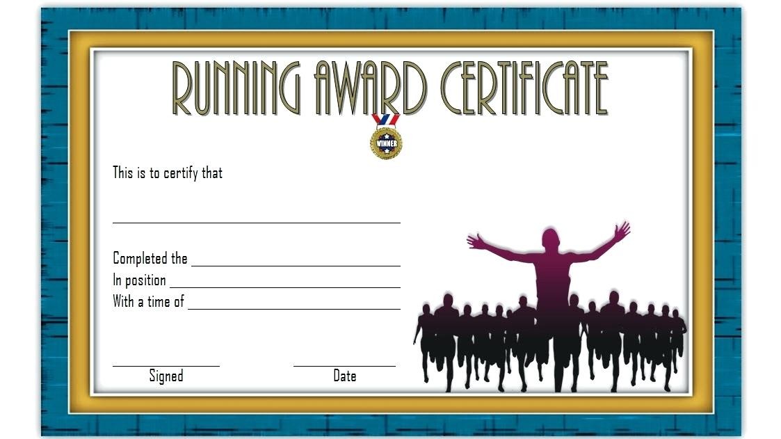 Fun Run Certificate Template Running Certificates Templates