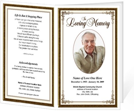 Funeral Program Template Memorial Service Ideas