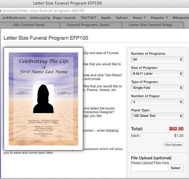 Funeral Program Templates Free Template Online Maker