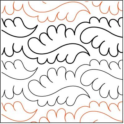 Funky Feathers Petite FREE Pantograph Quilting Pantographs