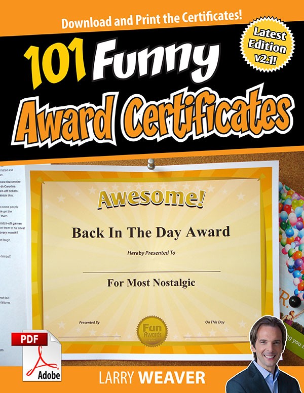 Funny Award Certificates 101 To Give Family