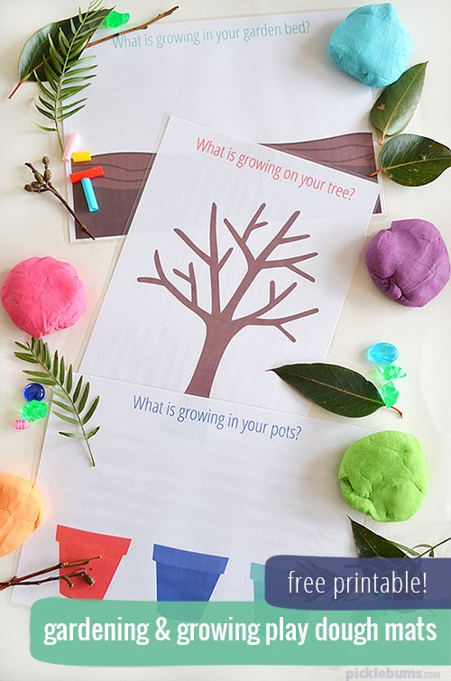 Gardening And Growing Free Printable Garden Play Dough Mats Picklebums Printables