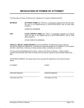 General Power Of Attorney Template Sample Form Biztree Com Unlimited Forms Free